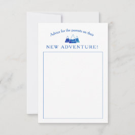 Cartão De Conselho Boho Tribal Blue Adventure Chá de fraldas