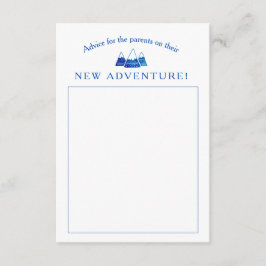 Cartão De Conselho Boho Tribal Blue Adventure Chá de fraldas