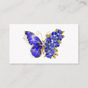 Cartão De Conselho Borboleta Safira Flor