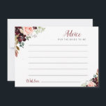 Cartão De Conselho broto de aquarela e pincel de espuma<br><div class="desc">Um simples design floral com belas flores de cor-de-água,  cor-de-rosa e azul-marinho,  cor-de-rosa e arroxeada. Sinta-se livre para alterar as cores e os detalhes do texto.</div>