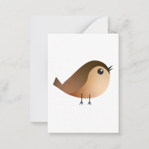 Cartão De Conselho Cartografia de Pássaro Sparrow