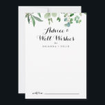 Cartão De Conselho Casamento Botânico Eucalyptus Verde Bem Deseja<br><div class="desc">Este cartão verde de boas intenções de casamento botânico do eucalipto é perfeito para um casamento rústico. O design apresenta lindas folhas verdes de eucalipto, pintadas à mão, reunidas em buquês elegantes para embelezar seu evento. Estas cartas são perfeitas para um casamento, chá de panela, chá de fraldas, festa de...</div>