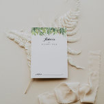 Cartão De Conselho Casamento de Folhagem Botânica Greenery Calliograf<br><div class="desc">Este cartão de conselho de casamento para caligrafia botânica verde é perfeito para um casamento simples. Esta bela design de aquarela apresenta folhagem verde botânica. Estas cartas são perfeitas para um casamento, chá de panela, chá de fraldas, festa de formatura e muito mais. Personalize as cartas com os nomes da...</div>