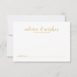 Cartão De Conselho Casamento Dourado elegante elegante
