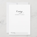 Cartão De Conselho Casamento espanhol<br><div class="desc">Este cartão de casamento espanhol é perfeito para um casamento moderno. O design simples e elegante apresenta a tipografia de scripts clássicos e ricos em preto e branco. Estas cartas são perfeitas para um casamento, chá de panela, chá de fraldas, festa de formatura e muito mais. Personalize as cartas com...</div>