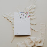Cartão De Conselho Casamento Floral Selvagem Clássico Colorida<br><div class="desc">Este clássico e colorido cartão de conselho floral é perfeito para um casamento moderno. A design apresenta flores silvestres brancas, amarelas, roxas e brancas com folhagem em fundo de rosa e aquarela verde. Estas cartas são perfeitas para um casamento, chá de panela, chá de fraldas, festa de formatura e muito...</div>