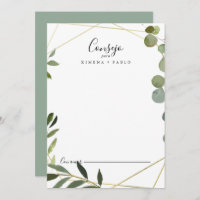 Casamento Geométrico Tropical Verde Sobra Espanhol