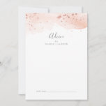 Cartão De Conselho Casamento por Aquarela rosa Dourada<br><div class="desc">Este cartão de conselho de casamento de cor d'água rosa é perfeito para um casamento elegante e pode ser usado para qualquer evento. A design com baleia branca apresenta uma cor de água cor-de-rosa pincelada neutra com uma bela brilho de rosa dourado falso. Esses cartões de aviso podem ser usados...</div>