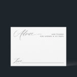 Cartão De Conselho Casamento Romântico Simples e Elegante Moderno<br><div class="desc">Cartão de Aviso de Casamento Elegante e Moderno : Este cartão tem espaço de vazio para os seus convidados preencherem conselhos ou desejos. Apresenta uma caligrafia romântica e um olhar moderno.</div>