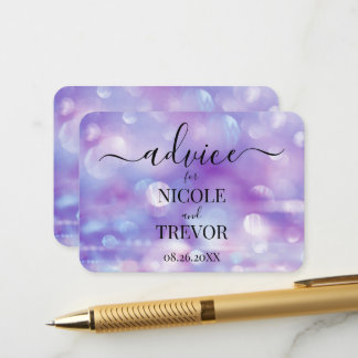 Cartão De Conselho Casamento Roxo Etéreo Personalizado