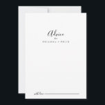 Cartão De Conselho Casamento Simples Minimalista<br><div class="desc">Este simples cartão de conselho minimalista é perfeito para um casamento moderno. O design simples e elegante apresenta a tipografia de scripts clássicos e ricos em preto e branco. Estas cartas são perfeitas para um casamento, chá de panela, chá de fraldas, festa de formatura e muito mais. Personalize as cartas...</div>