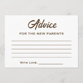 Cartão De Conselho Castanho Branco Um Bebê Está Fazendo Chá de fralda