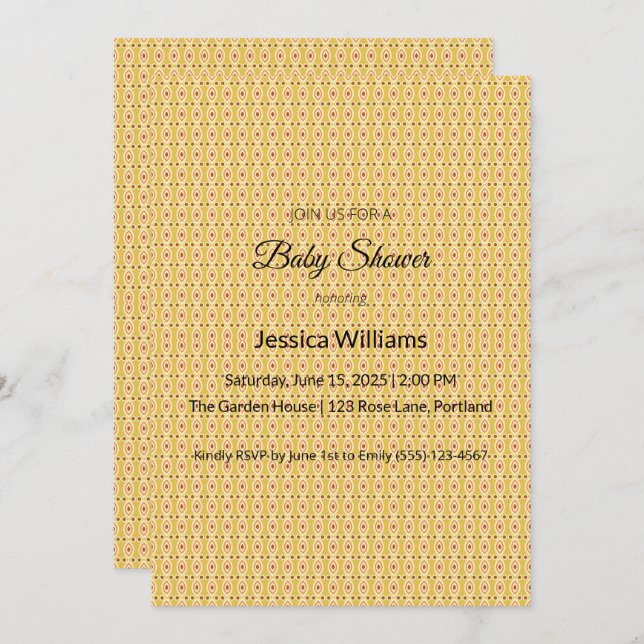 Cartão De Conselho Chá de fraldas Cute Boho Sexo Neutro, Personalizáv (Frente/Verso)