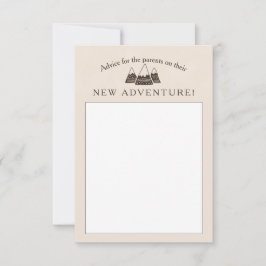 Cartão De Conselho Chá de fraldas de Tema RustIc Adventure