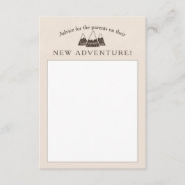 Cartão De Conselho Chá de fraldas de Tema RustIc Adventure