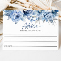 Chá de fraldas Floral Azul Dusty