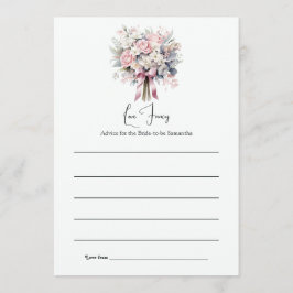 Cartão De Conselho Chá de Noiva Amor e Renda