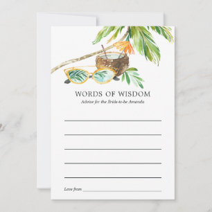 Cartão De Conselho Chá de panela Summertime Bingo