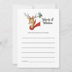 Cartão De Conselho Chás de fraldas Retro Conselhos da Mãe