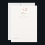 Cartão De Conselho Chic Floral Ivory Advice Card<br><div class="desc">Elegante, fresco e moderno. Este belo e na moda, cartão de conselho de casamento, apresenta uma flor puxada pela mão bonito e um conjunto contemporâneo de fontes em um ouro falso e macio. A carta tem um belo fundo de marfim, tanto na frente como no verso. Variações deste design estão...</div>