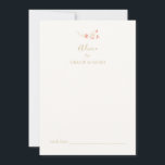 Cartão De Conselho Chic Floral Ivory Advice Card<br><div class="desc">Elegante, fresco e moderno. Este belo e na moda, cartão de conselho de casamento, apresenta uma flor puxada pela mão bonito e um conjunto contemporâneo de fontes em um ouro falso e macio. A carta tem um belo fundo de marfim, tanto na frente como no verso. Variações deste design estão...</div>
