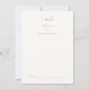 Cartão De Conselho Chic Floral Ivory Advice Card