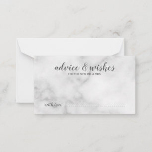Cartão De Conselho Clássico Elegante Marble Wedding