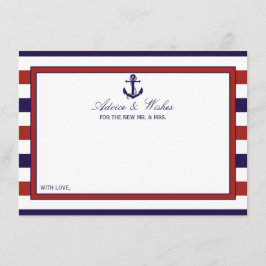 Cartão De Conselho Coleção de Casamentos de Âncoras Náuticas Vermelha