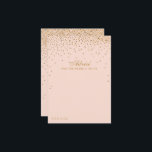 Cartão De Conselho Coleção de Casamentos de Confetti Dourado e Rosa E<br><div class="desc">Adicione um toque de vidro ao seu casamento com estes cartões de conselho cor-de-rosa e de confete dourado. O simples, mas na moda, design permitirá que seus convidados escrevam um aviso para que você mantenha e leia nos próximos anos. O texto é fácil de personalizar para que esses cartões possam...</div>