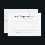Cartão De Conselho Conselhos De casamento Para O Novo Sr. E Sra.<br><div class="desc">Estes cartões de casamento são a forma perfeita para os convidados darem o conselho do casal no seu casamento ou em qualquer um dos seus eventos de casamento.</div>