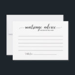 Cartão De Conselho Conselhos De casamento Para O Novo Sr. E Sra.<br><div class="desc">Estes cartões de casamento são a forma perfeita para os convidados darem o conselho do casal no seu casamento ou em qualquer um dos seus eventos de casamento.</div>