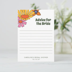 Cartão De Conselho Conselhos Florais Groovy Personalizados para a Noi