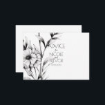 Cartão De Conselho Crie seu próprio - 3 flores silvestres B&W<br><div class="desc">Crie seu próprio - 3 flores silvestres B&W Visite nosso compro para mais coordenação de suprimentos de casamento e eventos especiais,  decoração e favores!</div>