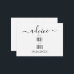 Cartão De Conselho Crie sua própria caligrafia personalizada<br><div class="desc">Crie seu Cartão de Aviso de Caligrafia Personalizado Visite nosso compro para mais coordenação de suprimentos de casamento e eventos especiais,  decoração e favores!</div>