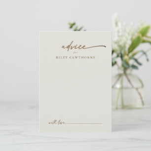 Cartão de Conselho de Casamento Boho com Letra Dou