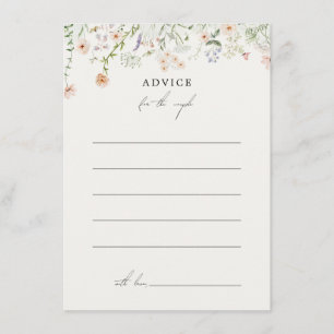 Cartão de Conselho de Casamento de Flores Silvestr