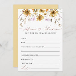 Cartão de Conselho de Casamento Elegante com Giras