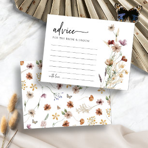 Cartão de Conselho de Casamento Floral Branco
