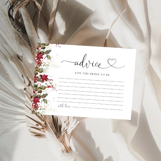 Cartão de Conselho de Chá de Noiva de Poinsettia V (Criador carregado)