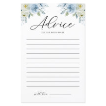 Cartão de Conselho de Chuveiro de Noiva Floral em