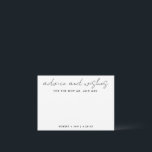 Cartão De Conselho Deseja O Novo Sr.   Sra. Wedding Minimalista<br><div class="desc">Use este cartão de desejo moderno em seu partido para que os convidados deixem uma nota pessoal para o convidado de honra. Adicione suas informações no formulário de modelo. O menu de edição avançada permite que você altere as cores e as fontes.</div>
