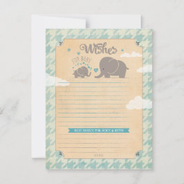 Cartão De Conselho Desejos para Menino - Cartas de Conselhos Elefante