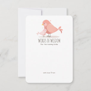 Cartão De Conselho Doce Birdie Menina Nova Narração da Mãe