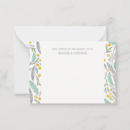 Cartão De Conselho Doces Sprigs Gender Neutral Parent Advice Card