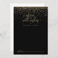 Dourada Confetti Script Weding Bem Deseja