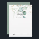 Cartão De Conselho Dourado Casamento Eucalyptus Calliografia Desejos<br><div class="desc">Este cartão de conselho de casamento de eucalipto em ouro, é perfeito para um casamento russo. Este design artístico apresenta a aquarela desenhada à mão, ouro e folhagem verde, inspirando beleza natural. Estas cartas são perfeitas para um casamento, chá de panela, chá de fraldas, festa de formatura e muito mais....</div>