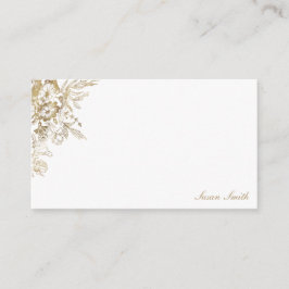 Cartão De Conselho Dourado Floral Personalizado