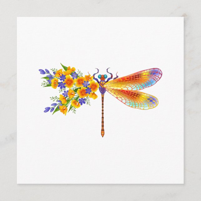 Cartão De Conselho Dragonfly Amarelo (Frente)