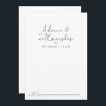 Cartão De Conselho Elegante Simples Caligrafia Bem Deseja<br><div class="desc">Este elegante e simples cartão de boas intenções de casamento de caligrafia é perfeito para um casamento rústico. O design simples e elegante apresenta a tipografia de scripts clássicos e ricos em preto e branco. Estas cartas são perfeitas para um casamento, chá de panela, chá de fraldas, festa de formatura...</div>