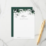 Cartão De Conselho Emerald Greenery Wedding<br><div class="desc">Este cartão de conselho de casamento de esmeralda verde é perfeito para um casamento de boho e pode ser usado para qualquer evento. A elegante, porém rústica, design apresenta folhas de cor verde-d-água escura e umeucalipto com uma moderna sensação de floresta boêmica. Esses cartões de aviso podem ser usados como...</div>